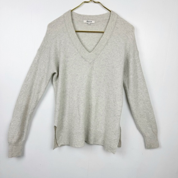 Madewell Bartlett V-Neck Pullover Sweater Coziest Yarn Ma734 Small Merino Alpaca - Picture 1 of 8